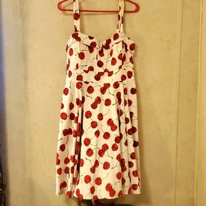 50's style cherry dress size 1X